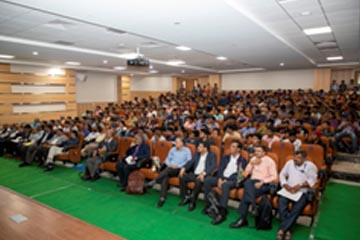 Dr Balamurugan at BMS college of Engineering giving a lecture on Entrepreneurship