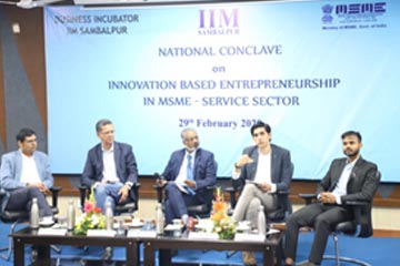 Dr Balamurugan leading panel discussion Innovation based Entrepreneurship program, IIM, Sambalpur