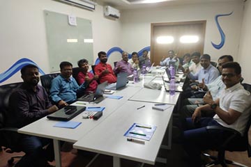Samuel Sudhakar handling a workshop on  - How Technology can be used as an Enabler For Business .
