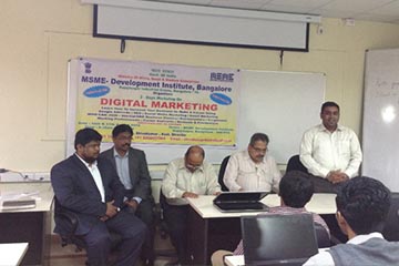 Samuel Sudhakar  handling a Digital marketing session at  MSME DI