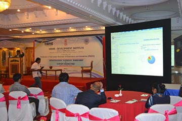 Samuel Sudhakar speaking at a  seminar organized by MSME -  How Business can use Digital Marketing to  increase  their exports