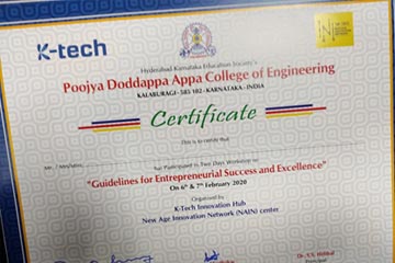 EDP Workshop certificate 
